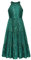 GRACE KARIN Mädchen Neckholder Funkeln Pailletten Kleid Ärmellose Hochzeit Brautjungfernkleider Grün 8 Jahre