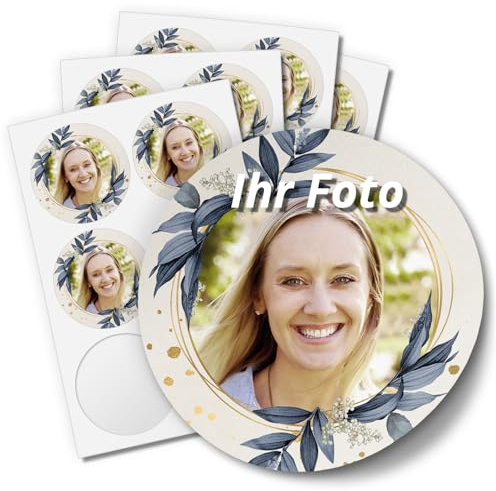 Einladungskarten Manufaktur Hamburg Personalisierbare Aufkleber mit eigenem Foto für Hochzeit Einladung Taufe Verlobung Save the Date Geburtstag Konfirmation Jugendweihe Kommunion 07