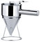 Stainless Steel Pancake Batter Dispenser Funnel 1200ML Large Capacity with Rack Handle for Pancake Mix and Funnel Cake (17mm Aperture)