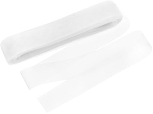 M METERXITY Steifes Rosshaarband 2 Zoll Breit 50 Yards Weiches Polyester Rosshaarband Rolle für Brautkleid/Tanzformelle Kleid Zubehör/Rock Knochen [Weiß]