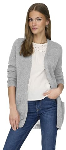ONLY Cardigan da Donna Onllesly L/S Open Knt Noos Cardigan, Ultimate Grey, M