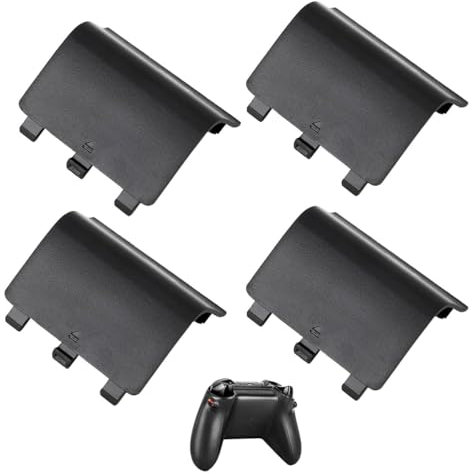 Paquete de 4 cubiertas traseras de batería compatibles con el controlador inalámbrico Xbox One, parte de la cubierta del controlador, parte trasera de batería de repuesto