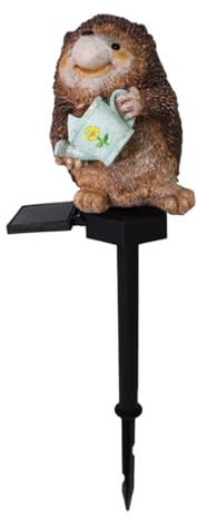 Pila da giardino solare lampada tas-hedgeumana, stalloni per uso esterno | Statua, lampada da doccia spinosa in resina, lampada da terra riccio, luci decorative