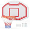 COSTWAY Ø45cm Basketballkorb Indoor, Mini Basketball Korb mit Rückwand & Netz, Basketballring wetterfest in Profigröße zur Wandmontage, Basketballbrett Outdoor für Kinder & Erwachsene