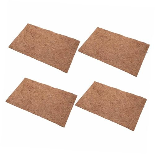 Toyvian 4stücke Kokosfasermatte Für Reptilien Natürliche Bodenabdeckung Kokosfaser-Einlage Für Terrarien Geeignet Für Bartagamen Geckos Und Andere Reptilien