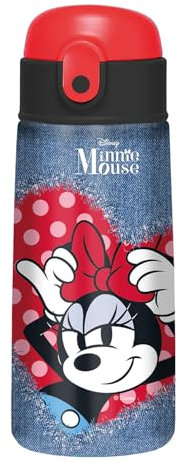 Seven Minnie Borraccia Termica, Blu Denim, Mantenimento Temperatura fino a 24h, Borraccia Asilo, Scuola Elementare e Tempo Libero, Bambina