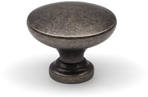 Handle & Home 32mm Antique Pewter Knob Rustic Round Cupboard Door Drawer Furniture Pull