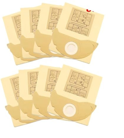 Sacs à poussière de rechange for aspirateur. Compatibles avec Karcher A2000 A2003 A2004 A2014 A2024 A2054 A2064 A2074 S2500 WD2200 WD2210 WD2240 WD2250.(8pcs)