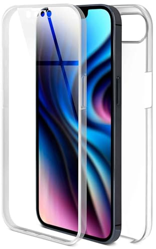 ONEFLOW Touch Case für iPhone 16e Hülle 360 Grad Komplett Schutz beidseitig, Handyhülle mit Displayschutz, TPU Schutzhülle durchsichtig vorne und hinten stoßfest, Klar