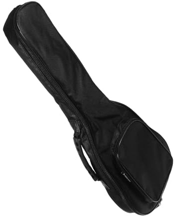 Schwarz Ukulelentasche Rucksack Schwammgepolsterte für Ukulele | Oxford Cloth mit Sponge, Verstellbare Schultergurte, Glatte Reißverschlüsse, für Tägliche Wege und Reisen