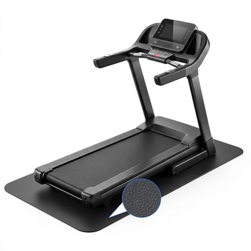 Bodenschutzmatten,Bodenschutzmatte laufband,Trainingsmatte rutschfest,6mm Rrutschfeste,Hohe Dichte PVC,laufband Matte für Heimtrainer Rudergeräte und Vibrationsplatten (90 * 180cm)