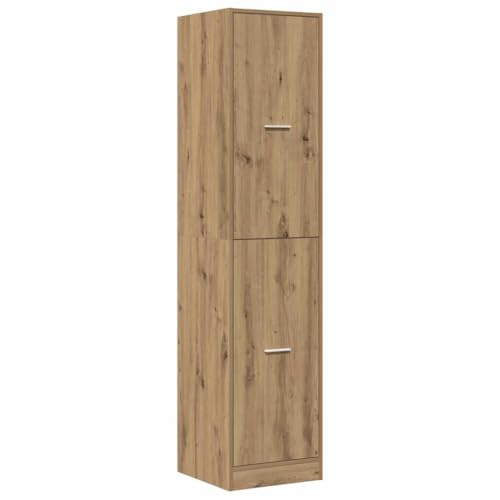 SDWEHBJ Apothekerschrank mit 4 Schubladen, Ausziehschrank, Allzweckschrank, Aufbewahrungsschrank für Wohnzimmer, Schlafzimmer, Artisan-Eiche 40x41x174,5 cm Holzwerkstoff