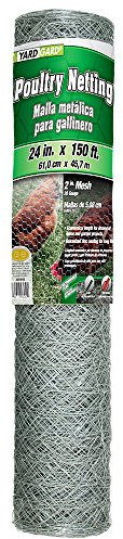 YARDGARD – 2 Inch Twisted Mesh Wire Fence – 24 in. x 150 ft. 20‑Gauge Galvanized Steel – For Poultry Netting | Chicken Coops | Garden Protection