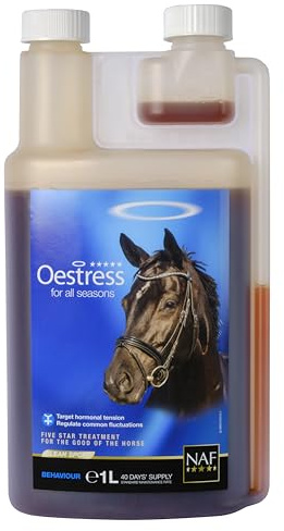 NAF Five Star Oestress Liquid 1L – Hormonal Balance Supplement for Mares – With Chasteberry, Magnesium & Herbal Extracts – Supports Calm, Comfortable Behaviour
