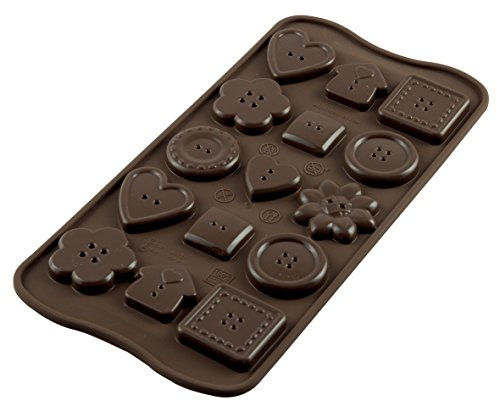 Silkomart SCG29 Choco Botton Molde de Silicona, Marrón