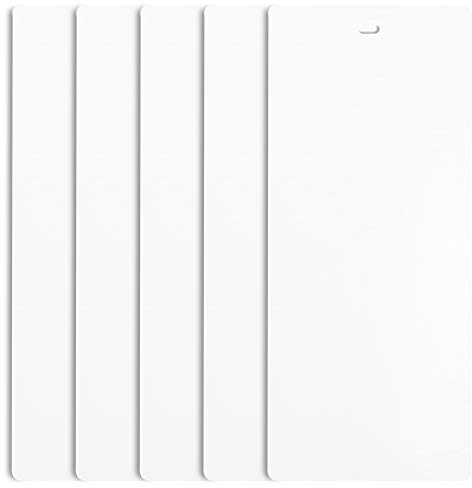 DALIX PVC Veritcal Blind Replacement Slats Curved Smooth White (82.5 Length) (5, White)