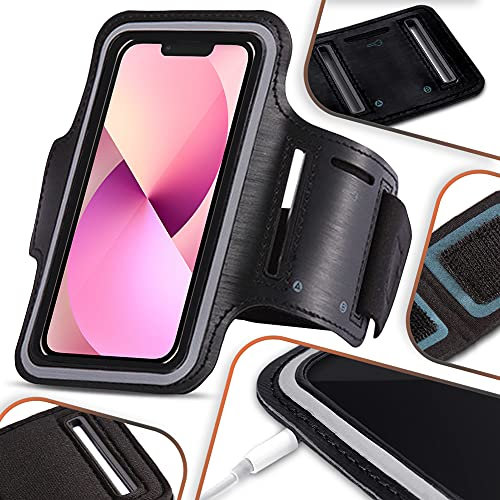 NAmobile Schutzhülle kompatibel mit Apple iPhone SE 2022 2020 Jogging Tasche Schwarz Hülle Sportarmband Fitnesstasche Case