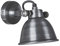 Wandlampe SILVER silber Industrie-Look dunkel gewischt aus Metall Fabrik