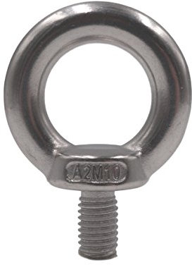 5 Stück Ringschraube DIN 580 Edelstahl V2A Ringbolzen Metrisch M6 M8 M10 M12 rostfrei A2 - Augenschraube Augbolzen Ringbolzen (M10)