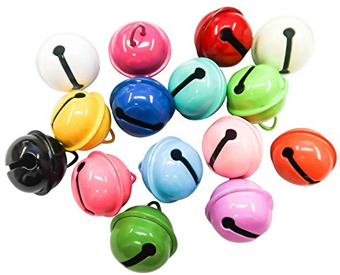 aoory 15 Stück 15 Farben Glöckchen Schellen Glocken Metallglöckchen Für Hunde Katzen Und Kleintiere