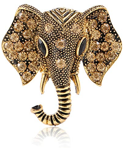 Ogquaton Éléphant en cristal Broches Broche Vintage Bijoux Bijoux Cadeaux pour les femmes Nouveau publié