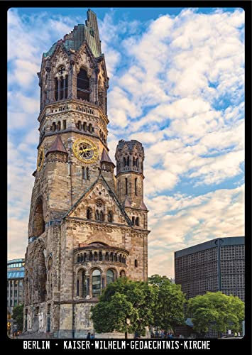 25x Postkarte Berlin Kaiser-Wilhelm-Gedächtniskirche | mehrfach beschichtet, designed in Berlin | Standart-Format A6