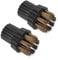 Atyhao 2Pcs Brass Wire Brush Nozzles Brass Brush Head Replacement Parts Accessories Fit for Steam Mop X5 for Karcher Steam Cleaners