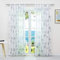 ESLIR Gardinen mit Schlaufen Vorhänge Fensterschal Transparent Schlaufenschal mit Löwenzahn Muster Voile Weiß BxH 140x225cm1 Stück
