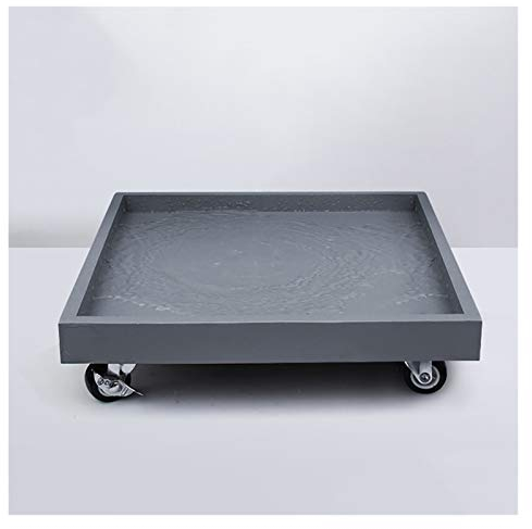 Support de Plante Chariot avec 4 Roulette,Soucoupe De Plante Carrée Caddy Plante Dolly, Plateau De Pot De Fleurs Mobiles, Palette De Jardinière pour Jardin À La Maison (Color : Gray, Size : 40cm)