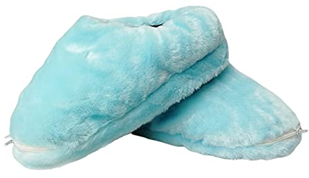 YHNHT Microwavable Heated Slippers Feet Warmers Booties USB Rechargeable Cushion Plush Foot Heater Comfortable Heated Slippers Warming Slippers for Heat Therapy