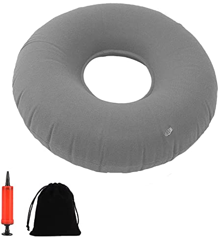 HCRXVV Sitzkissen mit Loch Ringkissen zum sitze Aufblasbares,sitzkissen Ring Sitzring Nach Op,Hämorrhoiden-Kissen,Sitzring Kinder Nach Geburt, Sitzkissen für Steißbein Entlastung,Dekubitus Sitzkissen