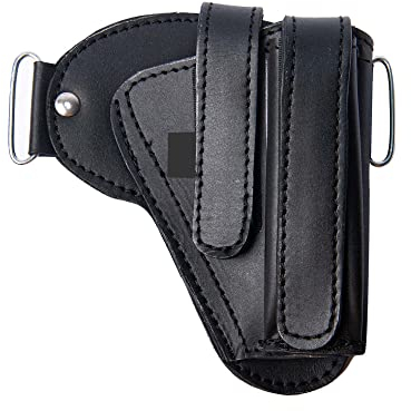 Leather Pistol Holster Glock Right Hand Holster Fits Glock 19 Gen 3 26 27 42 48 S&W M&P Shield EZ Western Style universal Pistol Holster Clip Cover with Magazine Catch