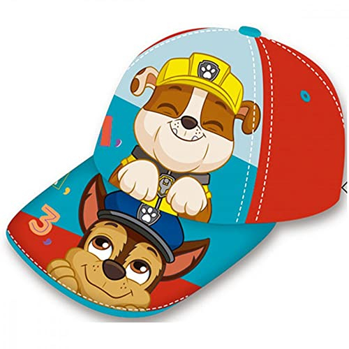 Neu Paw Patrol Cap Kappe Schirmmütze Basecap Baseballkappe verstellbar (52, Rot)