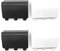 Lot de 4 coques de protection de batterie pour manette Xbox One Blanc et noir Compatible avec les manettes sans fil Xbox One