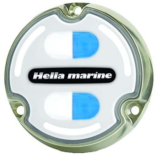 HELLA Marine 16147101 A2 Navigationslicht, Blau/Weiß, Bronze, weiße Linse, einzeln
