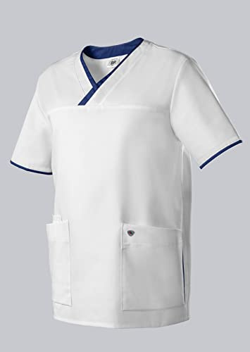 BP 1701-485-2110 Schlupfkasack Für Sie & Ihn, Normale Passform, 50% Baumwolle/50% Polyester, Weiß/Nachtblau, Größe Ln