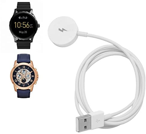 Chargeur de Montre pour Les Séries Gen 1 2 3, Station de Charge Magnétique sans Fil pour Montre Intelligente, Multiple, Remplacement du Câble de Charge Rapide (Blanc)