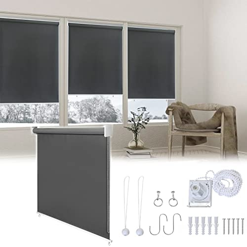 Vigevee Senkrechtmarkise Vertikalmarkise Balkonmarkise,140 x 240 cm Outdoorrollo Sichtschutzrollo Wetterfest Sonnenschutz UV Schutz, Vertikal Sonnensegel für Terrasse Garten, Anthrazit