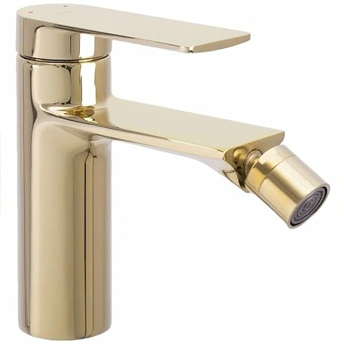 Rea STORM GOLD RUBINETTO BIDET Miscelatore monocomando in ottone per WC WC Bagno (Oro)