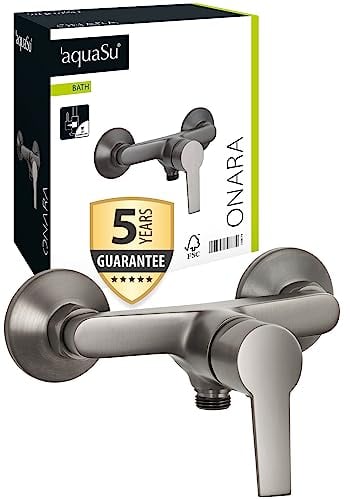 'aquaSu® Brausearmatur Onara, Typ 1/2 '' Brauseabgang unten, Wandbefestigung, Standard S-Anschlüsse, Keramikkartusche, Messingkern, industrial, 798679