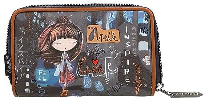 Anekke Contemporary Embossed RFID Wallet M Multicolor