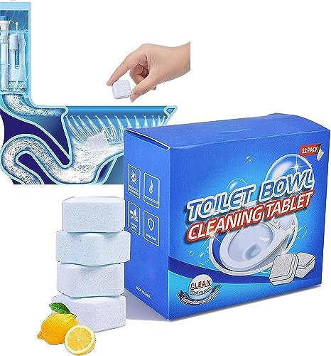Flushbright Tablettes de nettoyage pour toilettes, nettoyage automatique de longue durée des toilettes, tablettes de nettoyage de toilettes lumineuses (1 boîte)