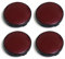 PTDecals 4X 60mm Nabendeckel Radnabenkappen Felgen mit Kohlefaser-Muster Raster-Aufkleber Aufkleber für Fahrzeug Auto Universal Radnabenabdeckung Abdeckungen (SCHWARZ ROT)