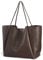 Oversize Pu Leather Tote Women Weekender Bag Shopper Handbag Travel Purse, Coffee, M