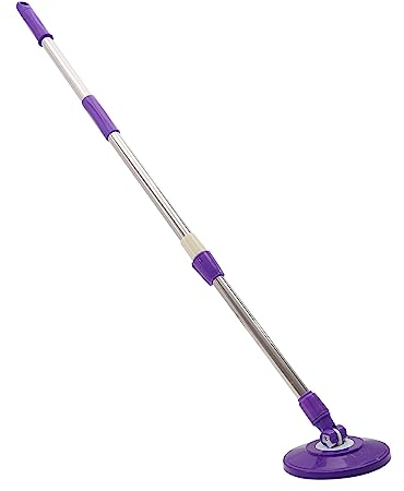 HOMSFOU palo de la fregona cabezal de repuesto de la fregona Accesorios herramienta ajustable raspador telescopio productos de limpieza palo de Acero inoxidable Violeta