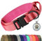 Joytale Collier Chien Tactique, Réglable Collier pour Chien avec poignée pour Chiens de Taille Grande Collier de Chien de 3,8 cm de Large Collier de Chien en Nylon, Rose Vif, L