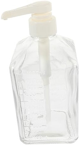 LIFKOME Bottle Glass Dispenser Vinegar Dispenser Jar Clear Pump Dispenser Sauce Dispenser Syrup Coffee Organizer Honey Pump Jar Milk Tea Shop Supply Empty Pump High Capacity