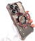 Emlivi iPhone 15 Pro Max Klar Hülle Kompatibel mit Mag-Safe,Galvanisierte Magnetisch Handyhülle Ring Ständer,Transparent Kameraschutz TPU Case Cover,Vier Ecken Anti-Fall Schutzhülle,Rosa