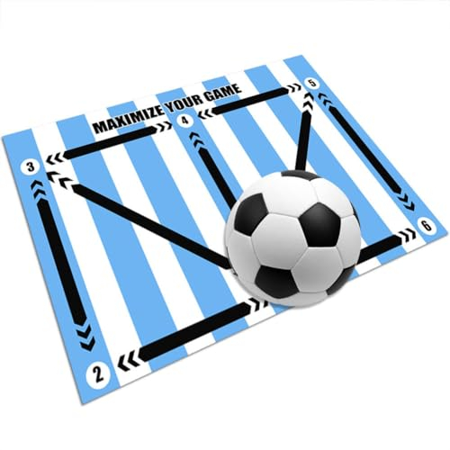 DKIIL NOIYB World Cup Series Football Mat, Ball Control, 2024 Non-Slip Shock Absorbing Football Mat, Sports Accessories for Footwork, Training Mat, Player Equipment (Argentine Model)