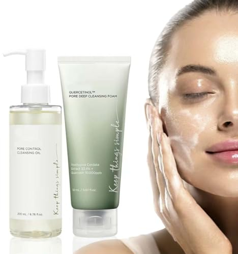 Pore Control Cleansing Oil 200ml + Pore Deep Cleansing Foam Facial Cleanser 150ml,Pore Control Deep Cleansing Oil,Anti Pore Cleansing Oil,Soothing Toner,Oil Cleanser,Daily Skin